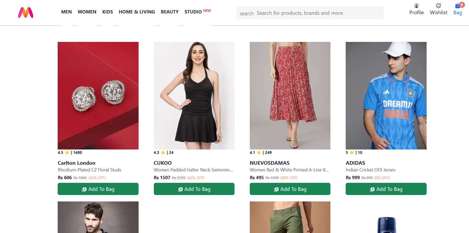 Myntra Clone preview