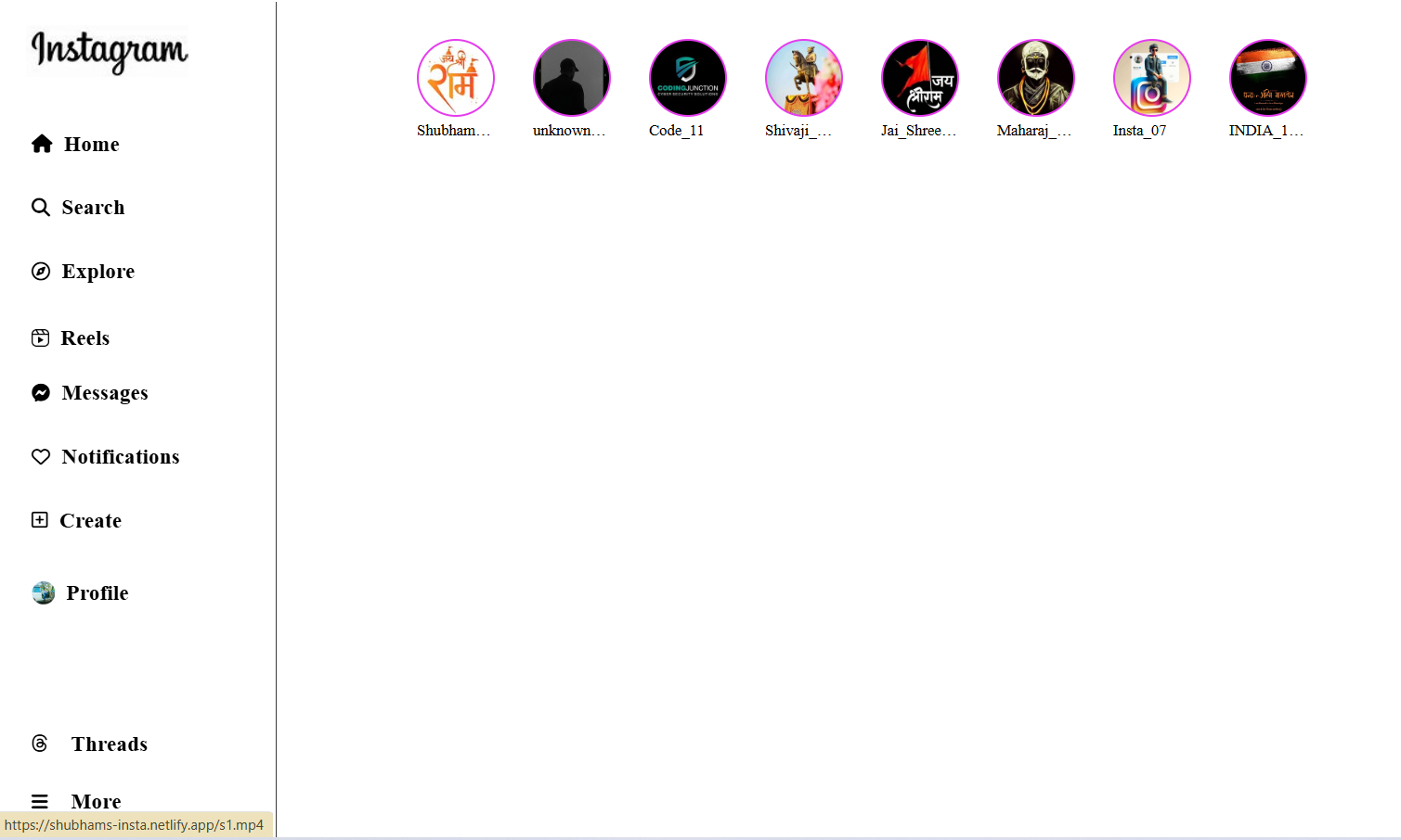 Instagram Clone preview